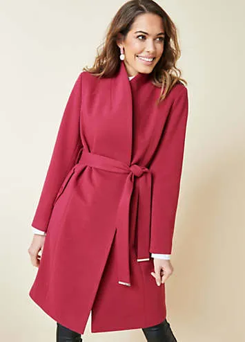 Kaleidoscope London Calling Smart Berry Coat | Kaleidoscope