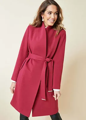 Kaleidoscope London Calling Smart Berry Coat | Kaleidoscope