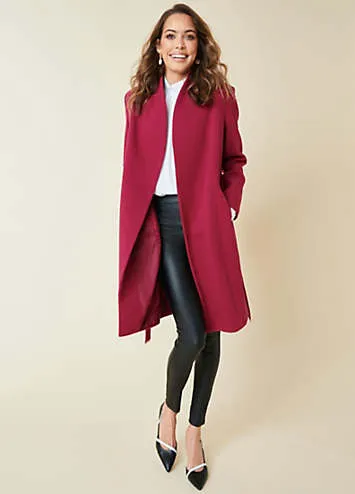 Kaleidoscope London Calling Smart Berry Coat | Kaleidoscope