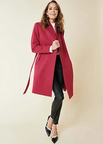 Kaleidoscope London Calling Smart Berry Coat | Kaleidoscope