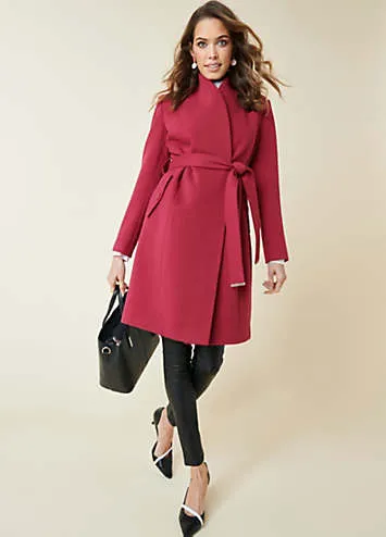 Kaleidoscope London Calling Smart Berry Coat | Kaleidoscope