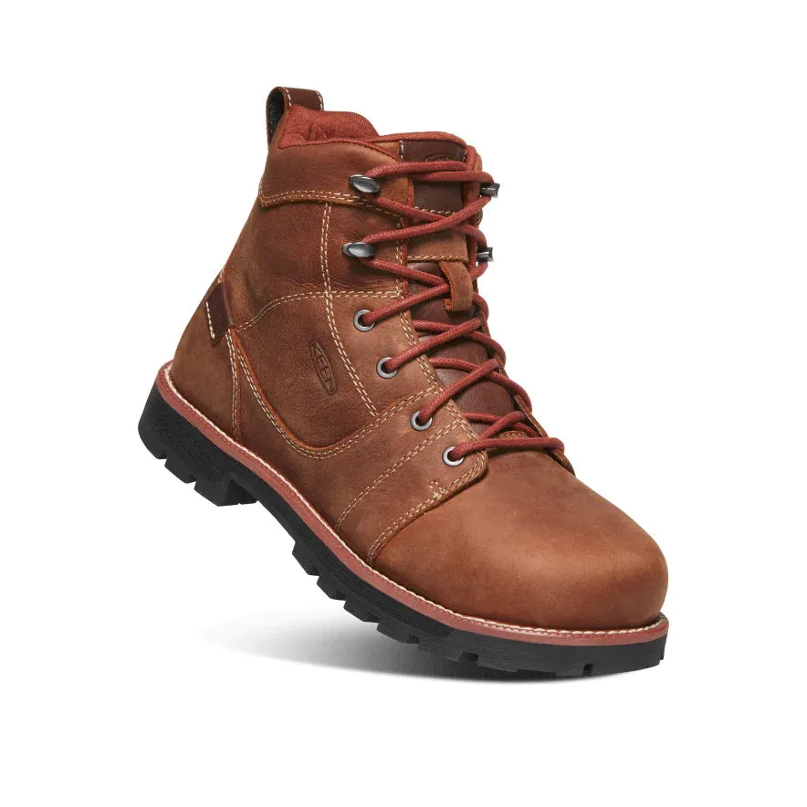 Keen Women's Seattle 6 Waterproof Boot (Aluminum Toe) 9M Gingerbread/Black