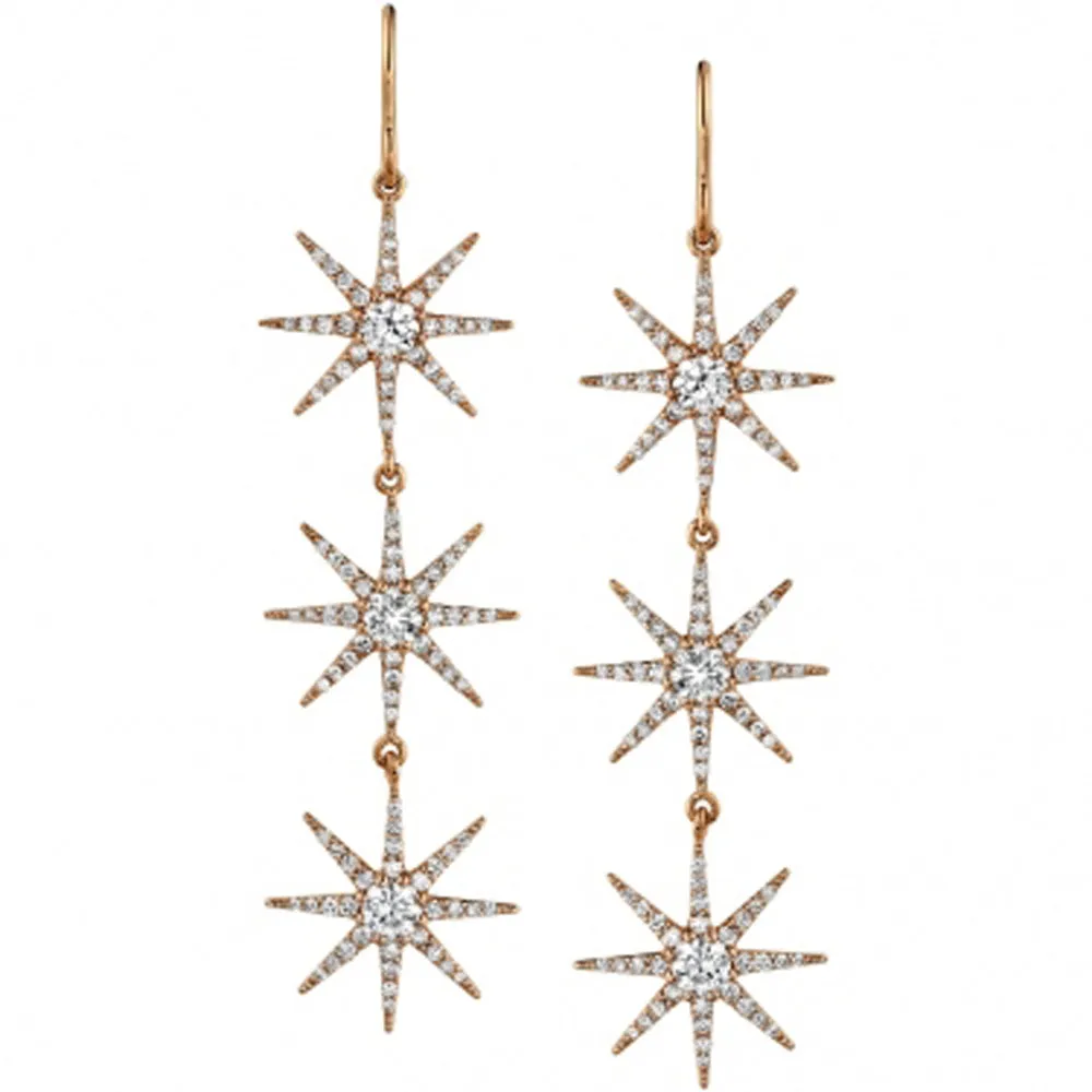 Kerry Star Earrings in Gold with DIAMONDS