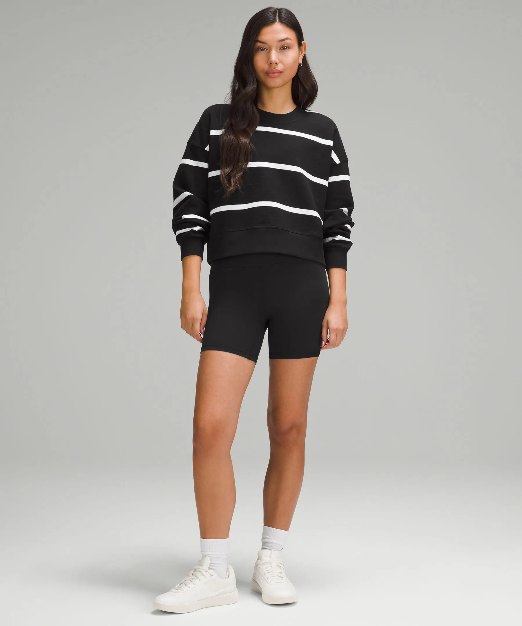 lululemon athletica Perfectly Oversized Cropped Crew *Stripe | Women's Hoodies & Sweatshirts