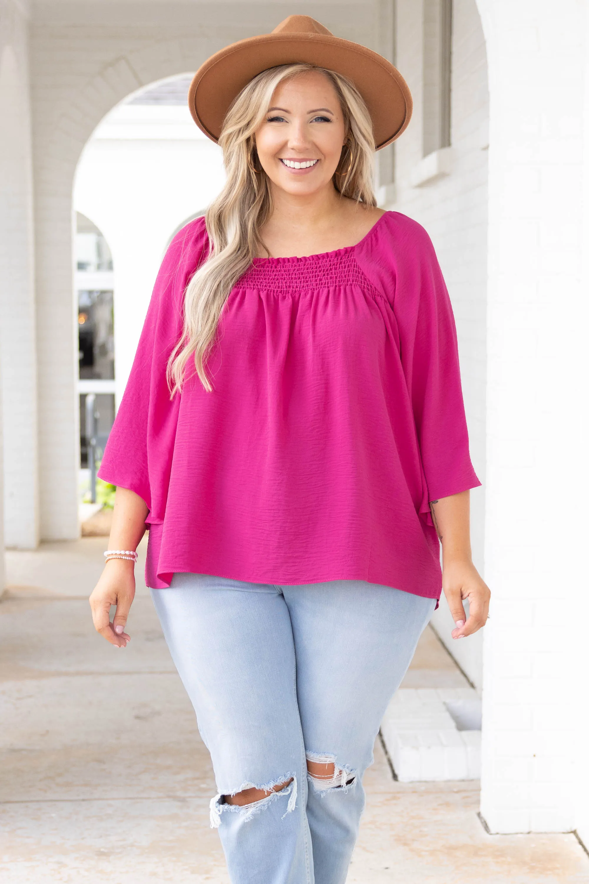 Lush Embrace Top, Fuchsia