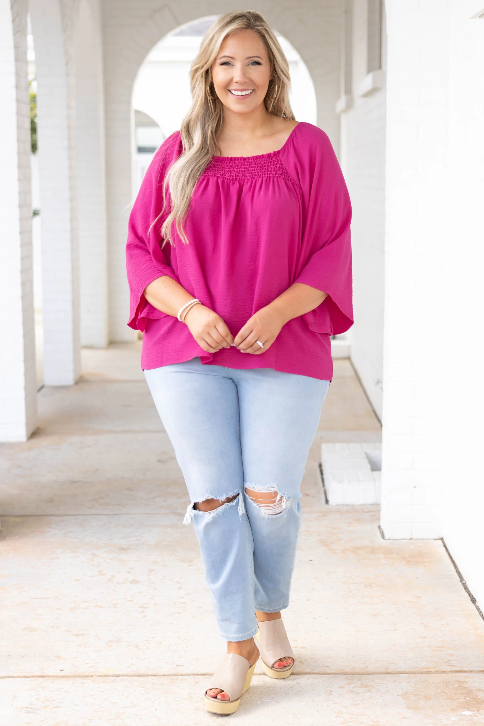 Lush Embrace Top, Fuchsia