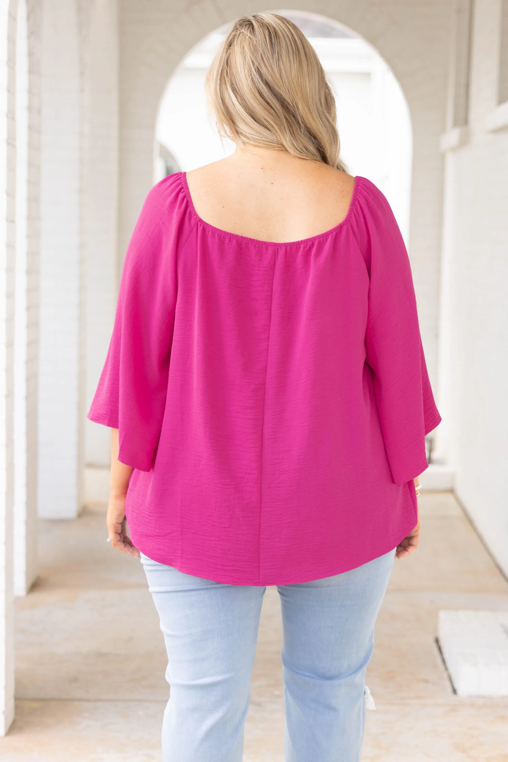 Lush Embrace Top, Fuchsia