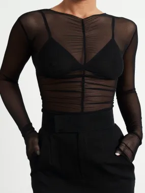 Maya Mesh Top - Black