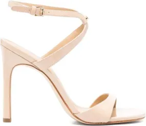 Michael Kors 115mm logo-plaque leather sandals Neutrals