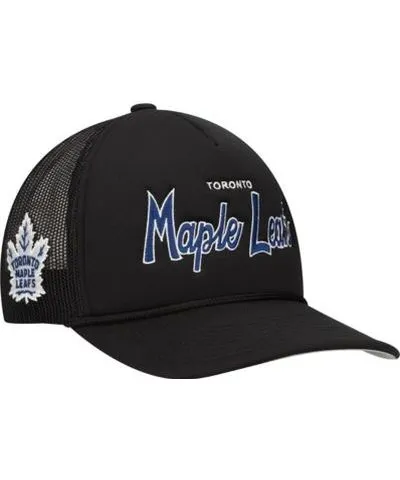 Mitchell & Ness Men's NHL Toronto Maple Leafs Script Side Patch Trucker Adjustable Hat