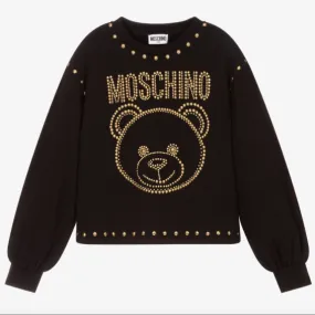 Moschino Black And Gold Studded Top: 12 Years & 14 Years