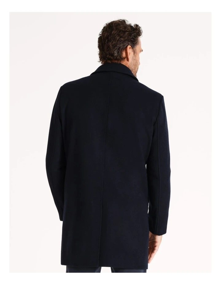 Norton Wool Blend Car Coat Navy