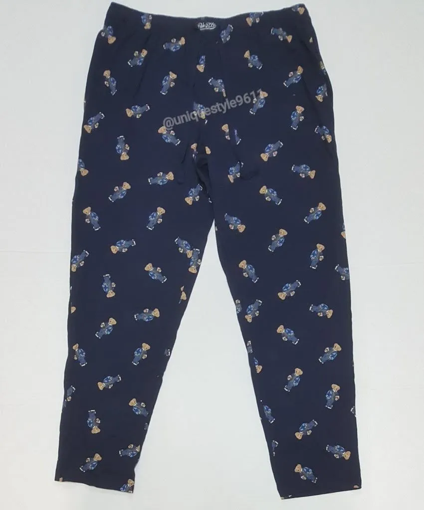 Nwt Polo Ralph Lauren Navy Mascot Football Bear Pajama Pants