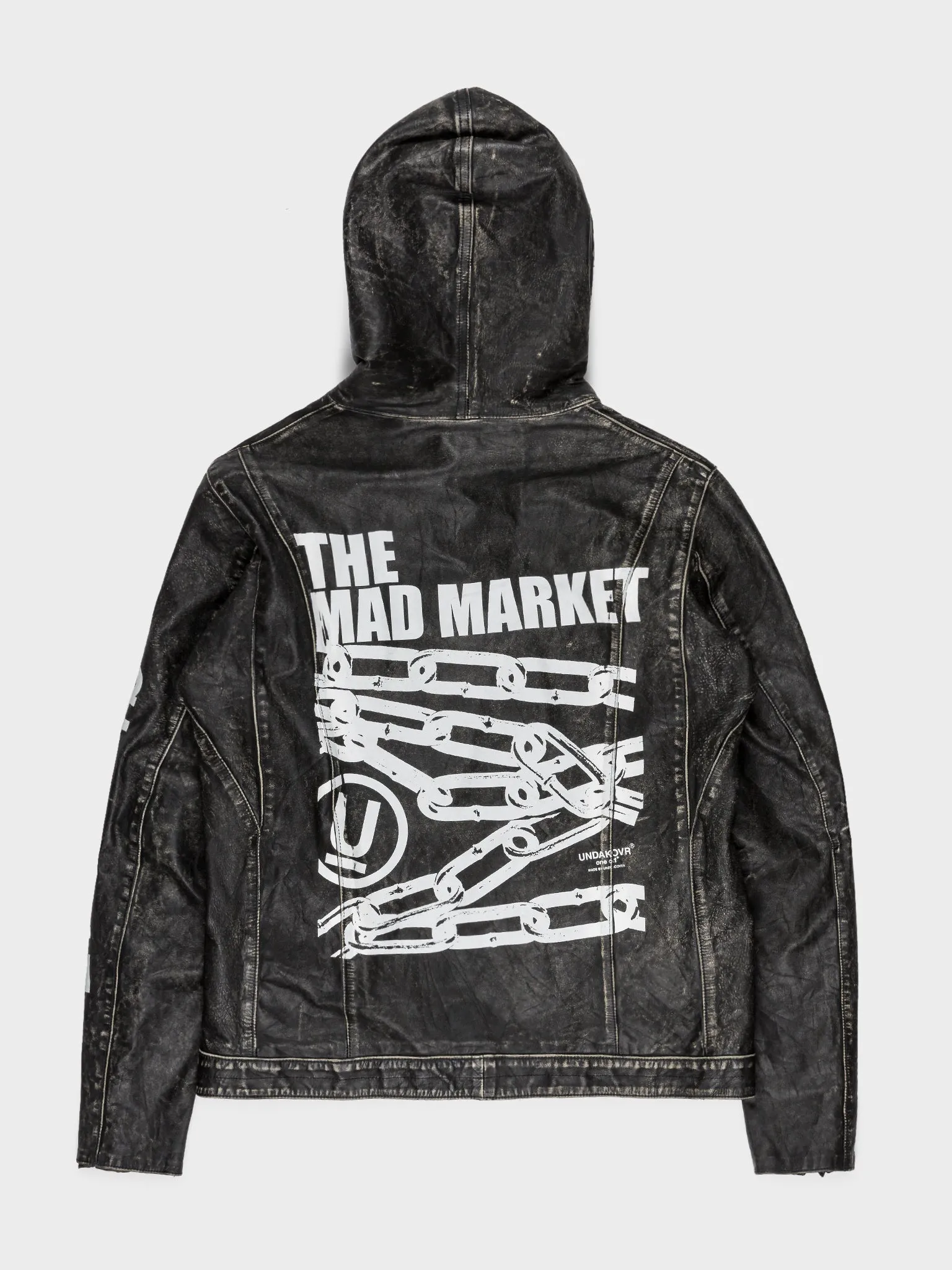 One-off MAD MARKET Hooded Leather Jacket