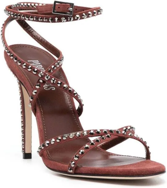 Paris Texas Holly Zoe 105mm stud-embellished sandals Brown