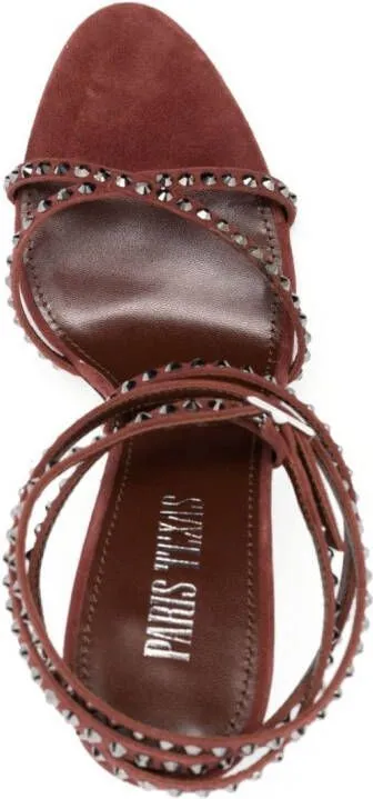 Paris Texas Holly Zoe 105mm stud-embellished sandals Brown