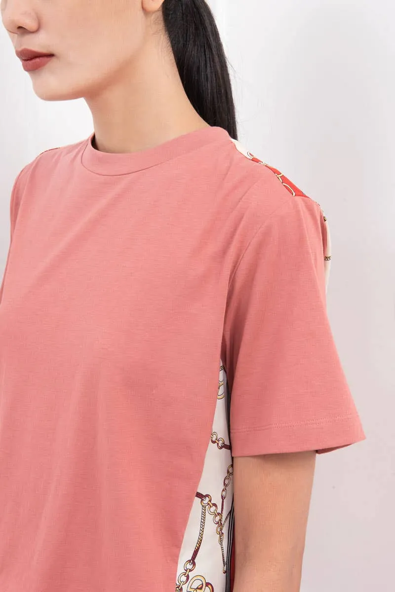 Pink Coral Graphic Back Tshirt