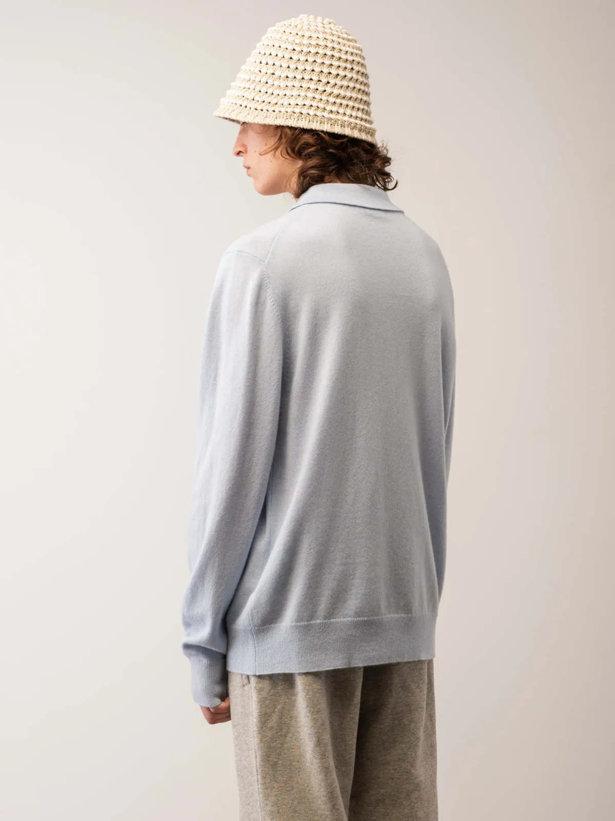 Polo Sweater - Baby Blue