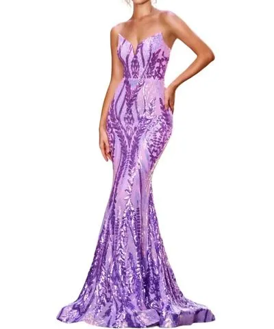 PORTIA & SCARLETT Mermaid Sweetheart Maxi Dress In Lilac