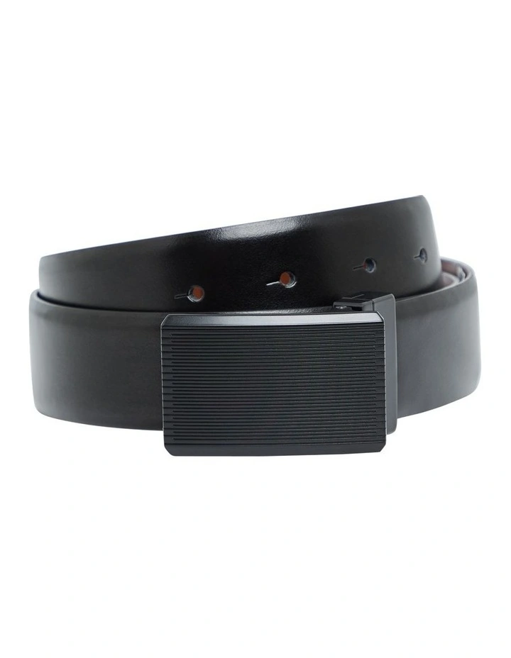 Powder Coat Reversible Belt in Black