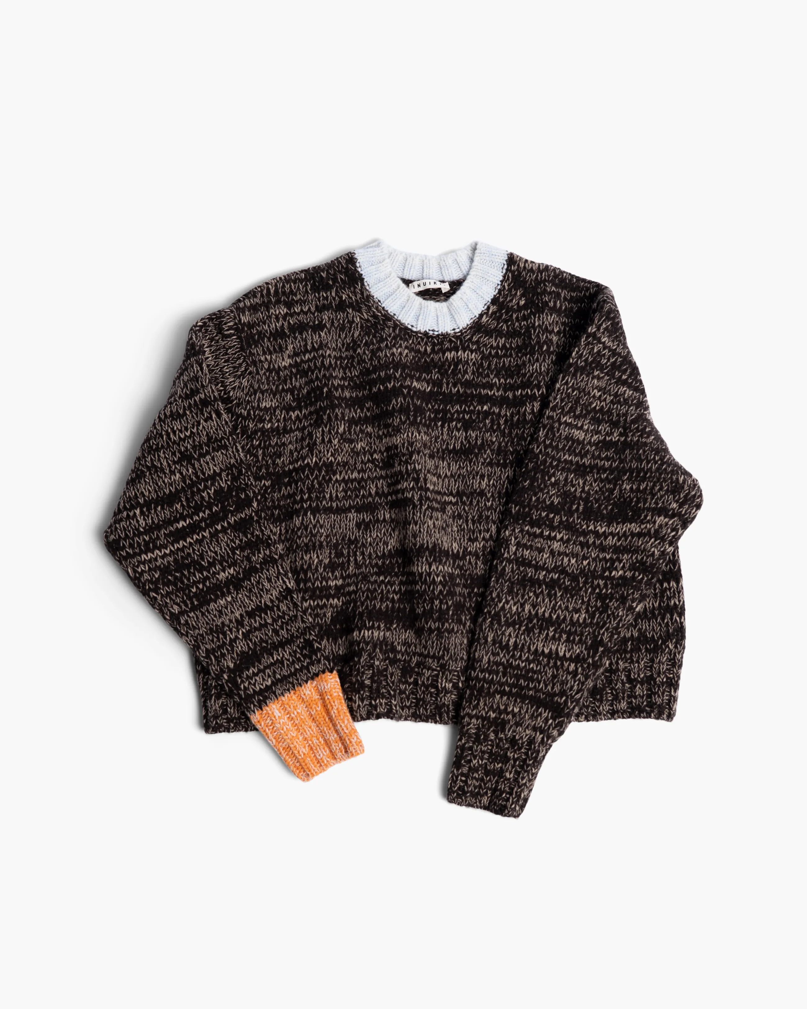  Relaxed Knit Sweater Brown - Beige 