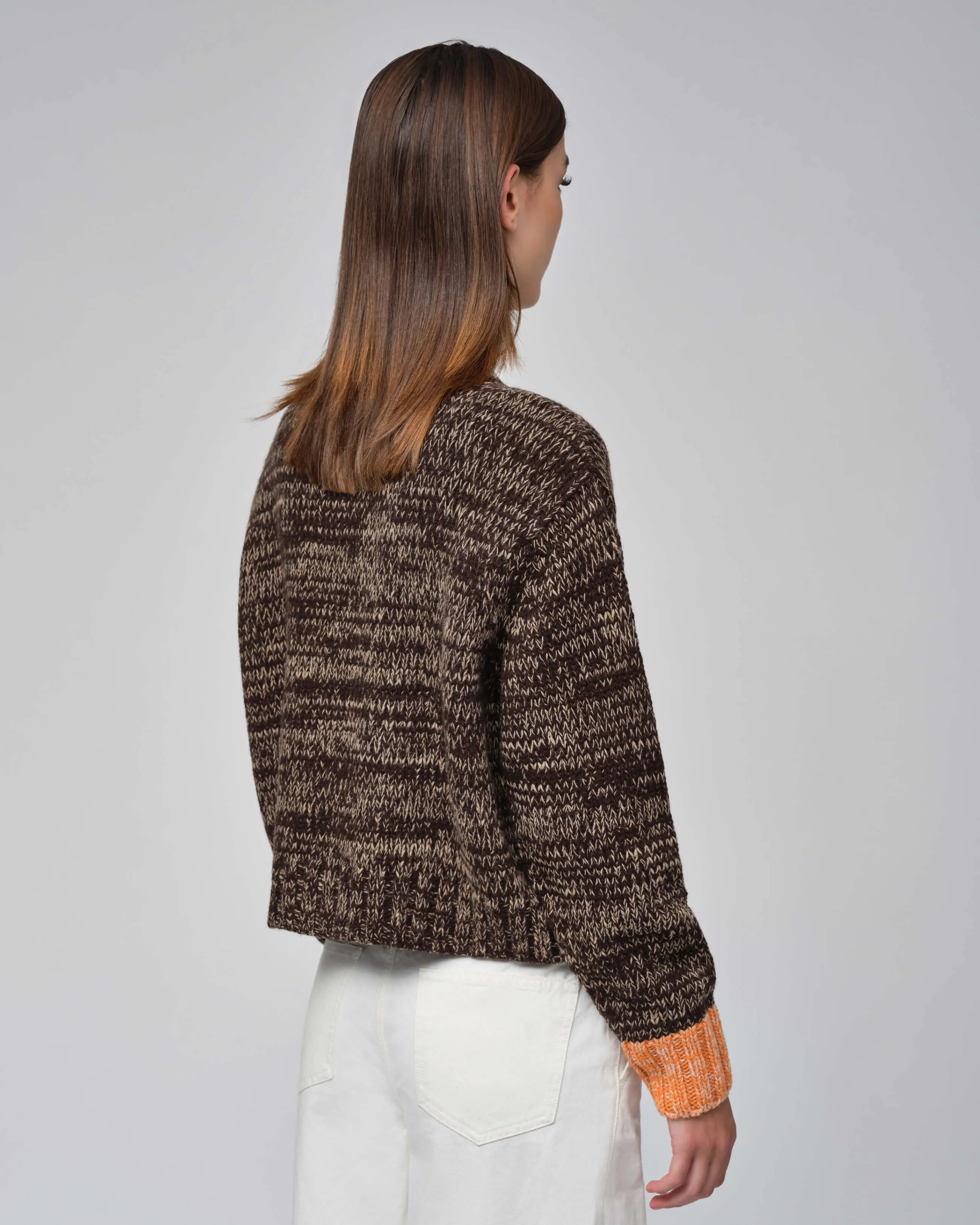  Relaxed Knit Sweater Brown - Beige 