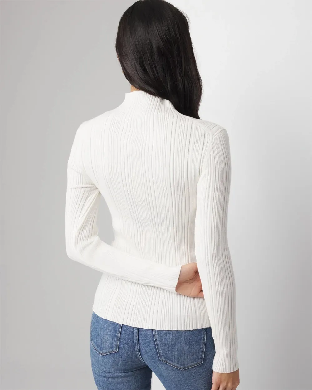 Ribbed Mockneck Sweater