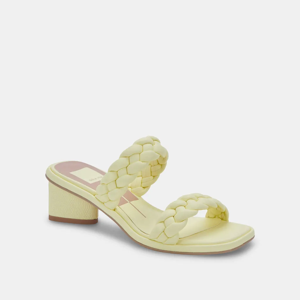 RONIN Sandals Lemon Cream Stella | Braided Lemon Cream Sandals– Dolce Vita 6866100191298