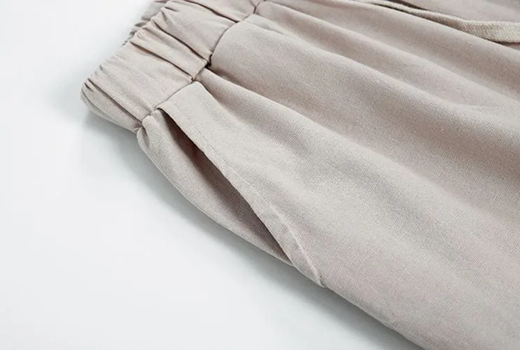 RT No. 4379 LIGHT KHAKI LINEN CASUAL PANTS