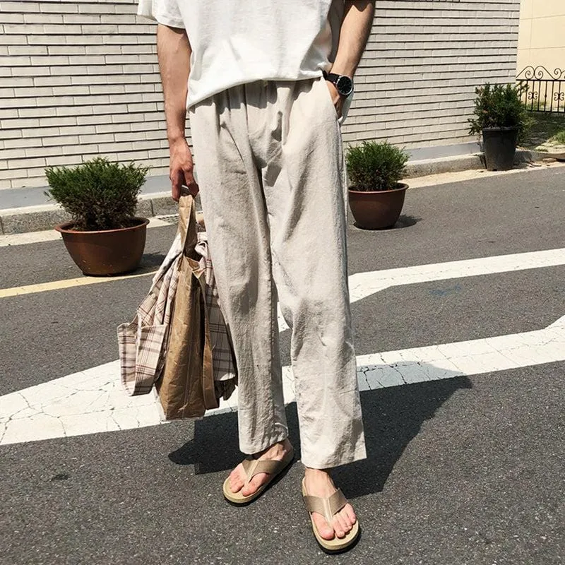 RT No. 4379 LIGHT KHAKI LINEN CASUAL PANTS