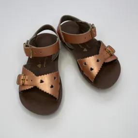 Saltwater Sun-San Rose Gold Sweetheart Sandals: Size EU 23