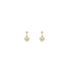 Set Of Heart Earrings 14K