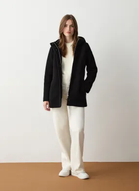 Short wool baize coat-