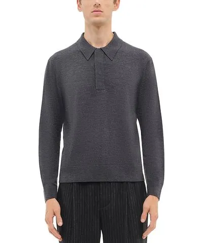 SIMKHAI Merino Wool Polo Sweater