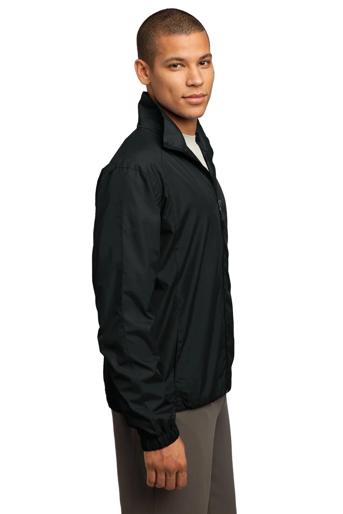 Sport-Tek Full-Zip Wind Jacket JST70 Black