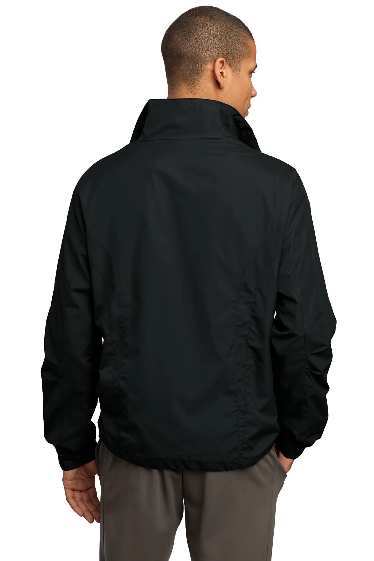 Sport-Tek Full-Zip Wind Jacket JST70 Black