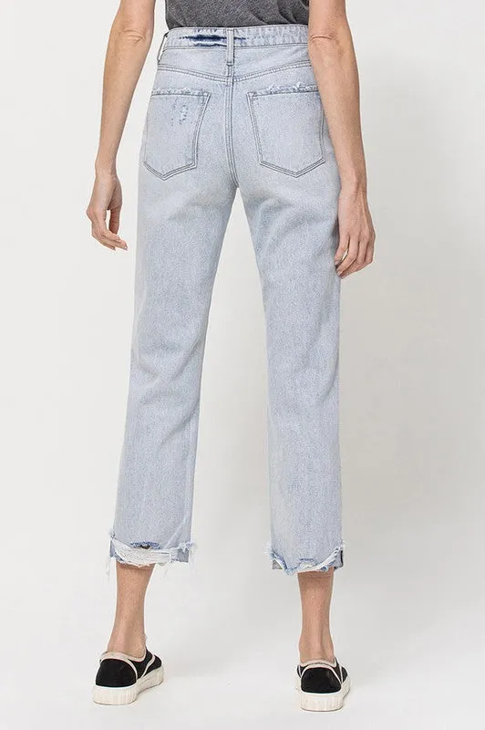 SUPER HIGH RELAXED CUFFED STRAIGHT JEAN