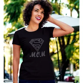 Super Mom Rhinestone T Shirt