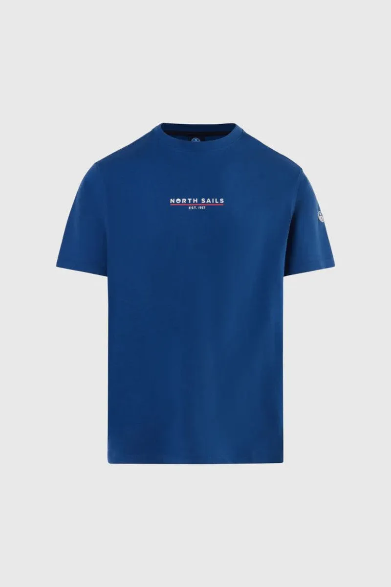 T-shirt con stampa heritage uomo Blu Cobalto