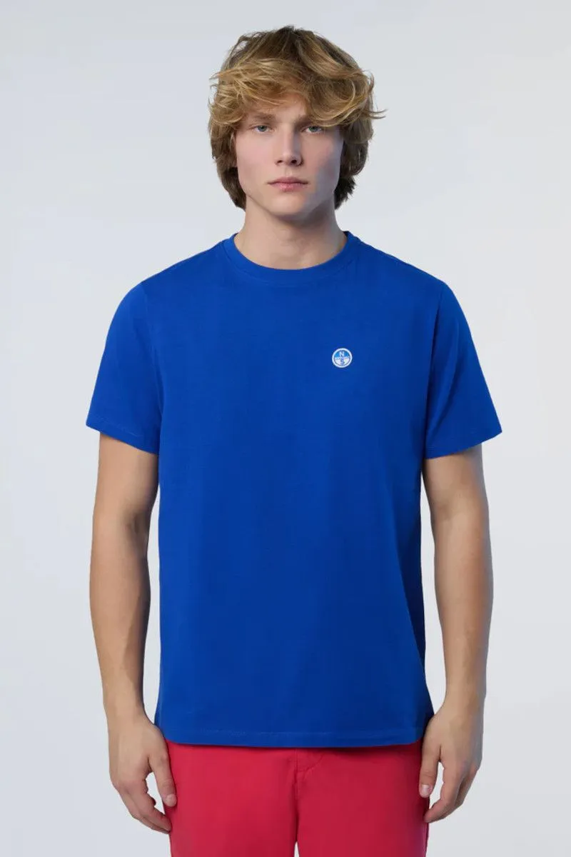 T-shirt in cotone organico uomo Blu Cobalto