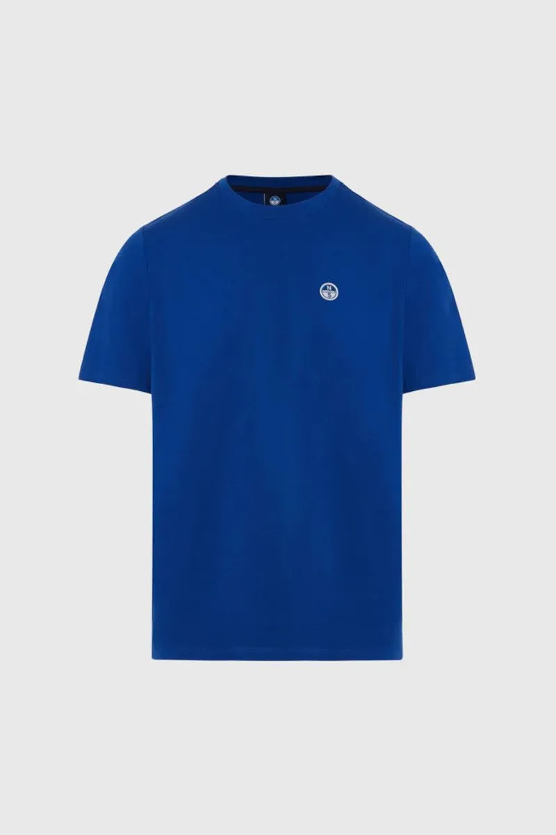 T-shirt in cotone organico uomo Blu Cobalto