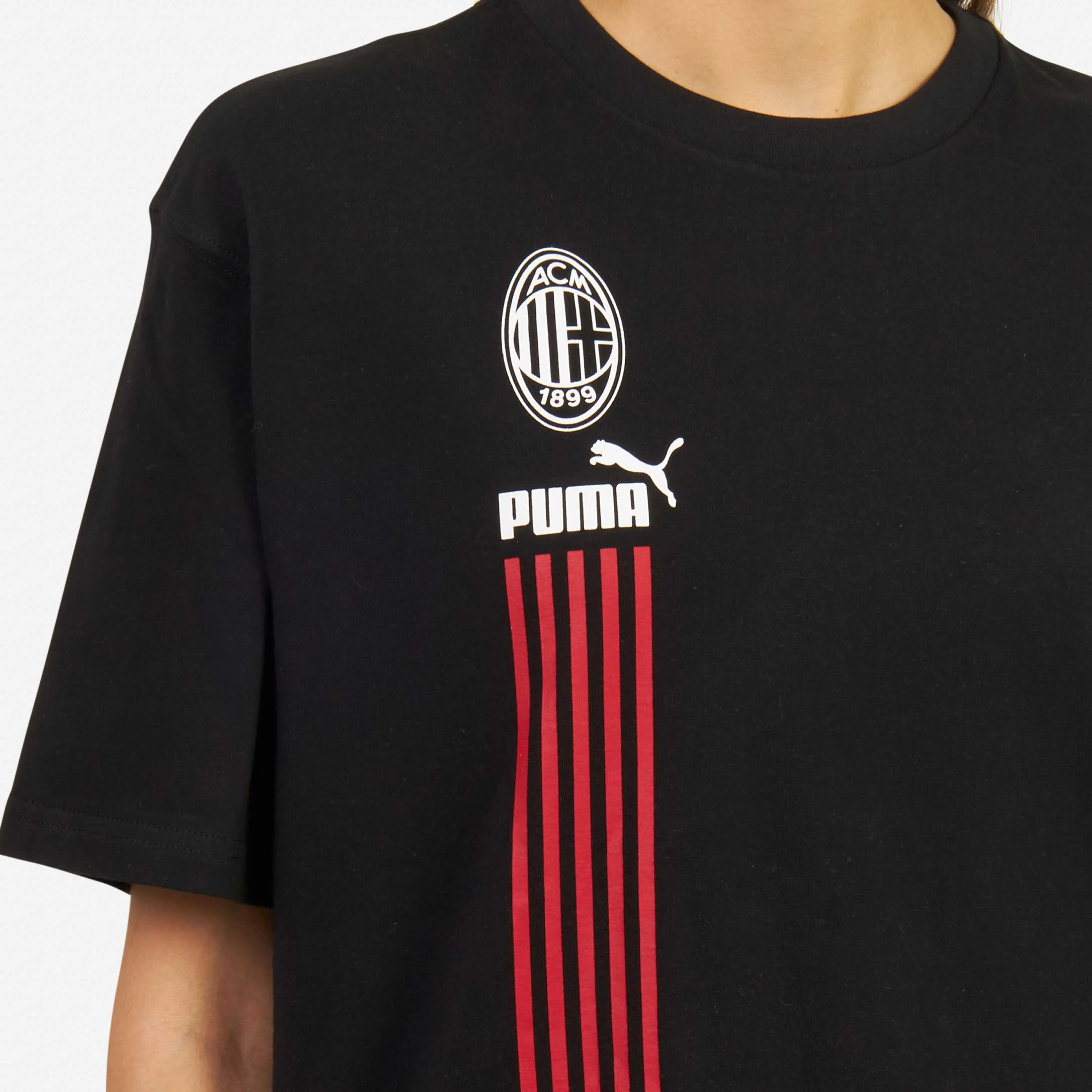 T-SHIRT MILAN DONNA CON STAMPE E SPACCHI LATERALI