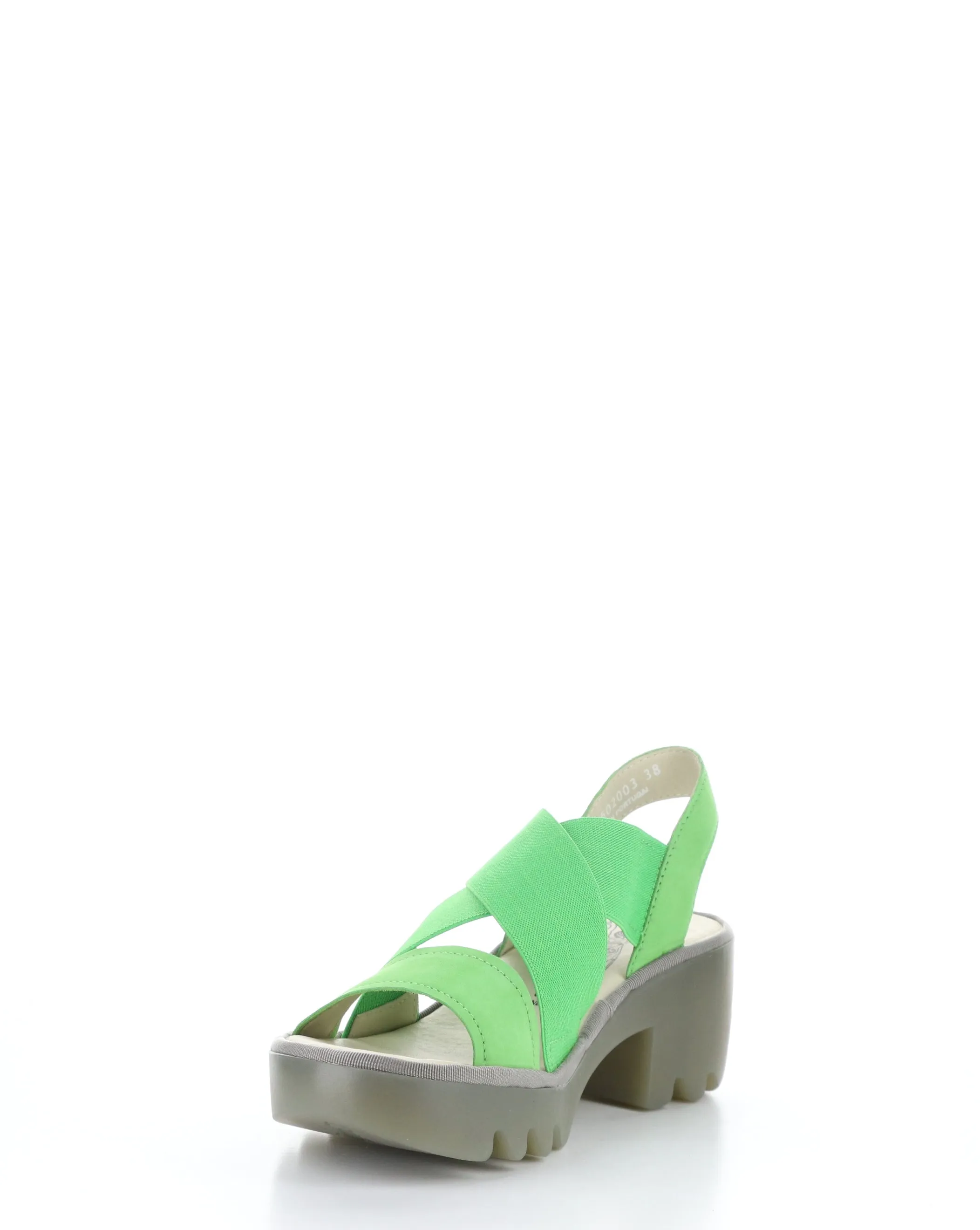 TAJI502FLY 003 GREEN Round Toe Sandals