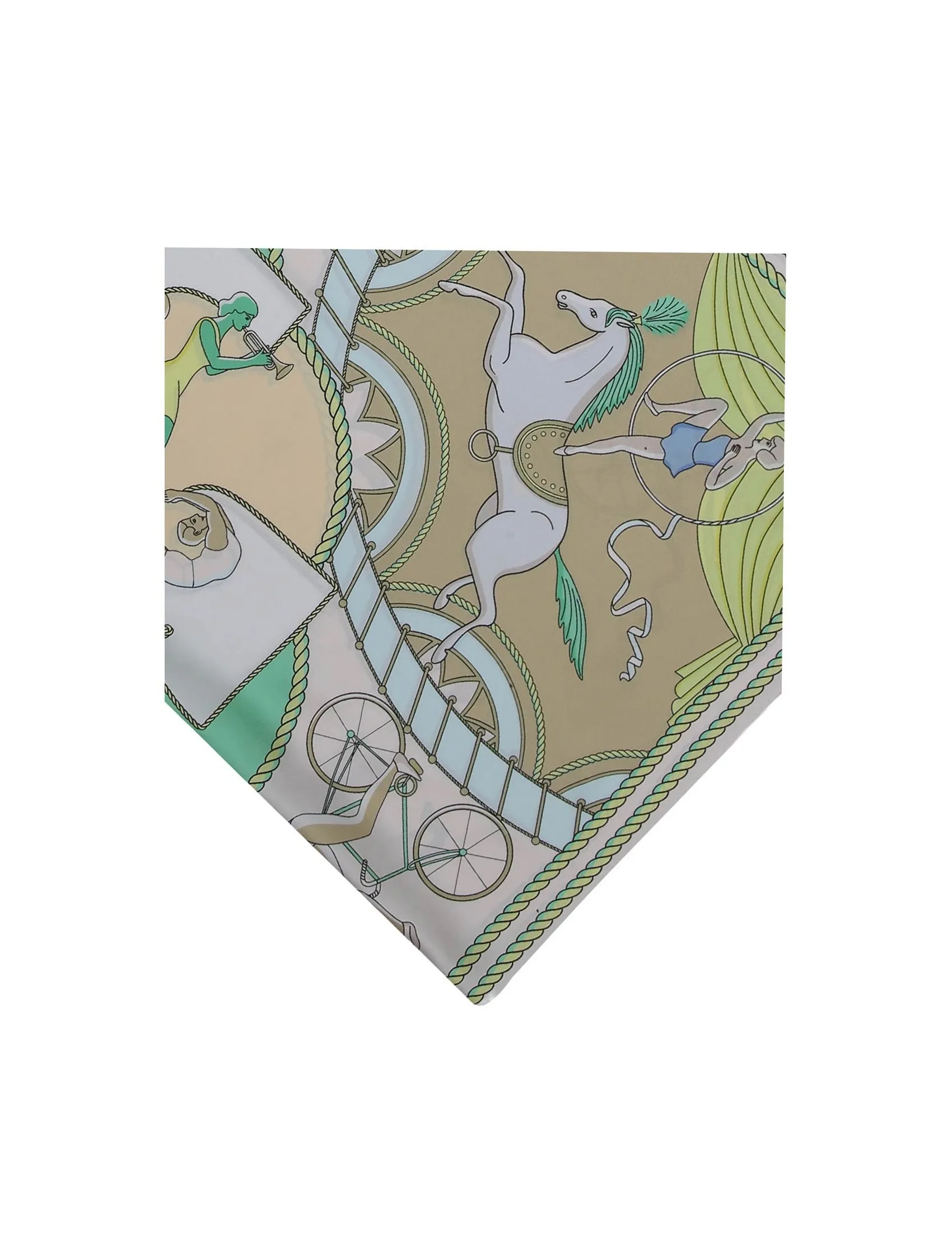 TORY BURCH SILK SCARF WITH ACROBAT FANTASY