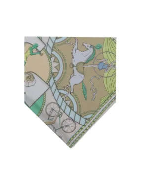 TORY BURCH SILK SCARF WITH ACROBAT FANTASY