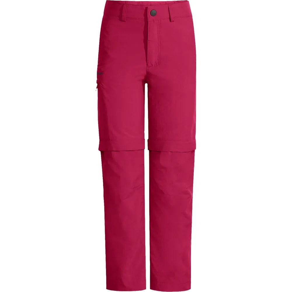 VAUDE - Detective Antimos Zip-Off Pants Kids crimson red