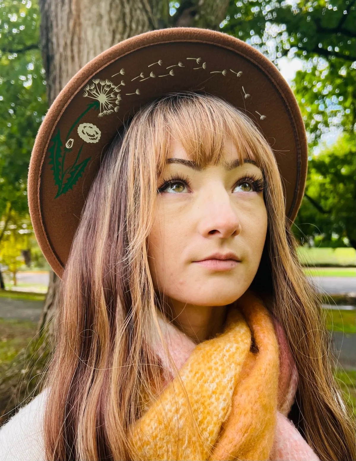 Wide Brim Hat - Caramel - Dandelion