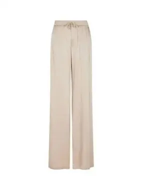 Women s glossy string banding pants dark beige 271510