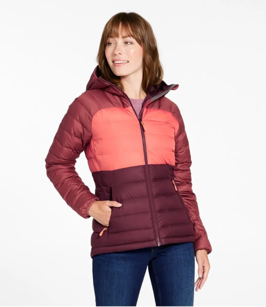 Women's Bean's Down Hooded Jacket, Colorblock