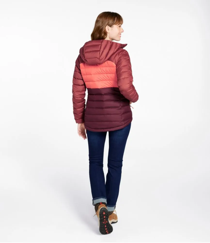 Women's Bean's Down Hooded Jacket, Colorblock